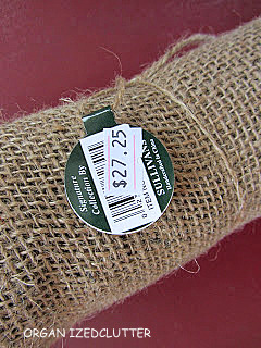 quick easy and cheap burlap valances, crafts, window treatments, This was the original price of the garland I purchased after Christmas for 70 off