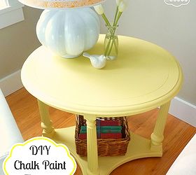 diy chalk paint side table and tutorial, chalk paint, painted furniture, Vintage Table updated with homemade chalk paint