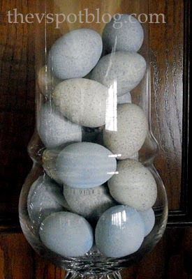 recycle boring plastic eggs and make faux robin eggs for your spring or easter decor, crafts, easter decorations, seasonal holiday decor, and in apothecary jars