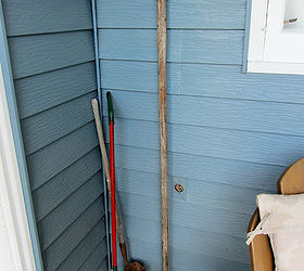 my covered front porch patio, outdoor living, patio, porches, Vintage garden tools