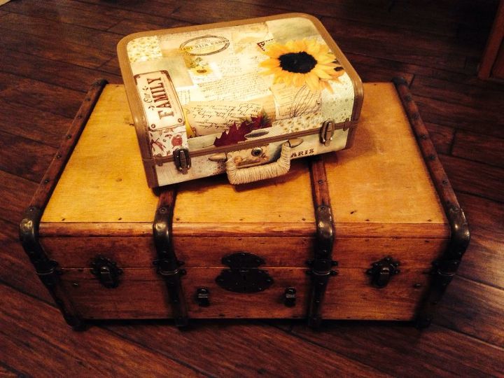 upcycled vintage suitcase, crafts, repurposing upcycling