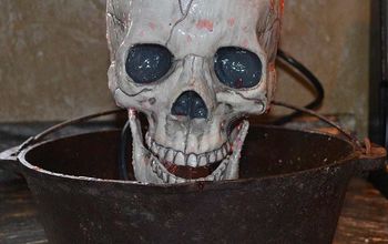 DIY Halloween Skull Fountain