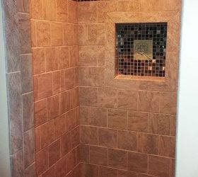 shower remodel with personalization, bathroom ideas, home improvement, home maintenance repairs, shower complete