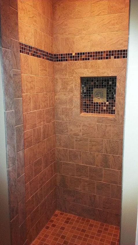 shower remodel with personalization, bathroom ideas, home improvement, home maintenance repairs, shower complete