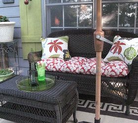 outdoor deck in birmingham al, decks, outdoor furniture, outdoor living, painted furniture, porches, Cozy spot to chill out