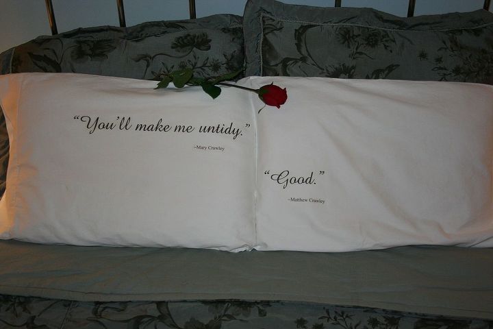 downton abbey inspired pillow cases, crafts