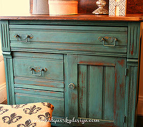 an old washstand cheered up with miss mustard seed milk paint, painted furniture