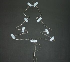 how to add a light up tree to almost any wall, christmas decorations, seasonal holiday decor, I started by shaping the tree and attaching to the wall