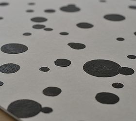 diy black and white polka dot art, crafts, home decor, Various sizes of dots were used throughout the board
