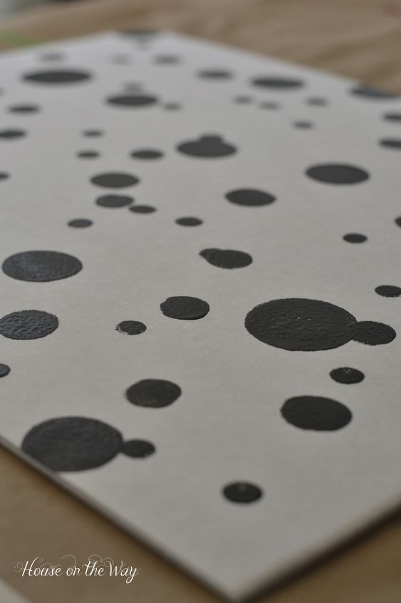arte de bolinhas em preto e branco faa voc mesmo, V rios tamanhos de pontos foram usados em todo o tabuleiro