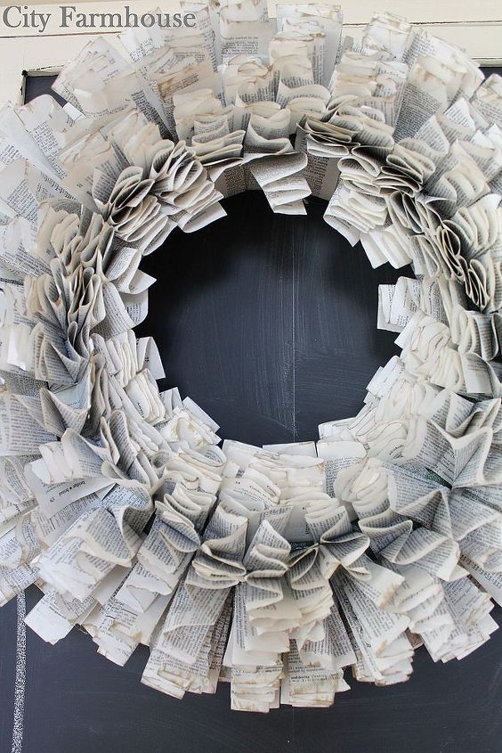 diy starburst recycled paper wreath, crafts, electrical, wreaths
