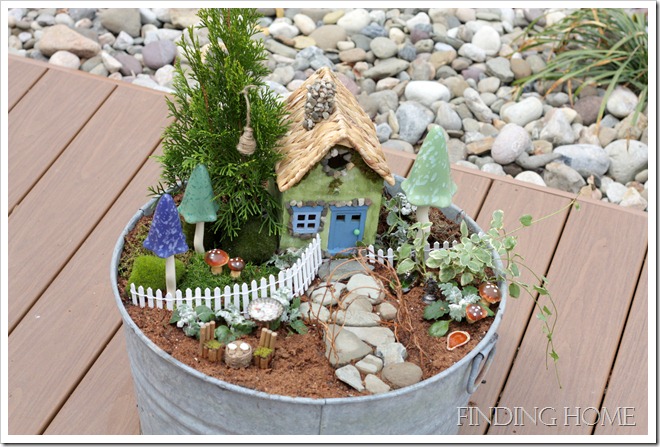 fairy garden, gardening, Using easily found items and created items I was able to create a fairy garden a great project with my children
