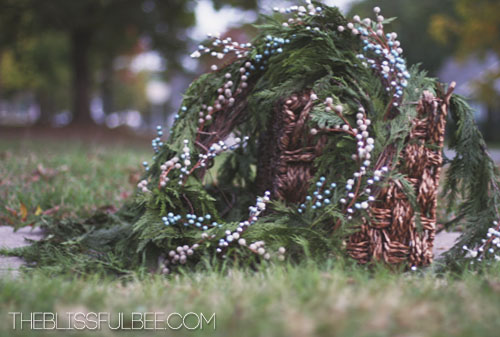 diy christmas wreath using real garland, crafts, seasonal holiday decor, wreaths