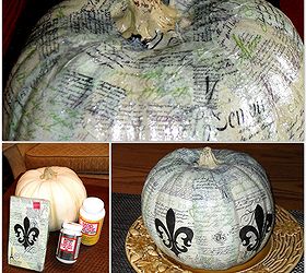 french script faux pumpkin, crafts, decoupage, I think Glitter Mod Podge is one of the best inventions ever