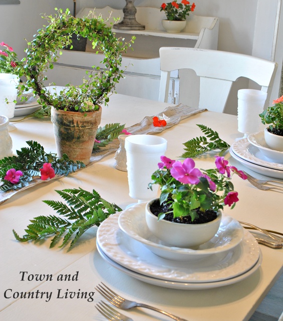 setting a garden table for mother s day or anyday, seasonal holiday d cor, wreaths, Pinks and greens create a colorful table setting