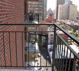 cozy diy corner dining booth on a small manhattan balcony, decks, diy, how to, outdoor living, urban living, woodworking projects, this is what the balcony looked like before