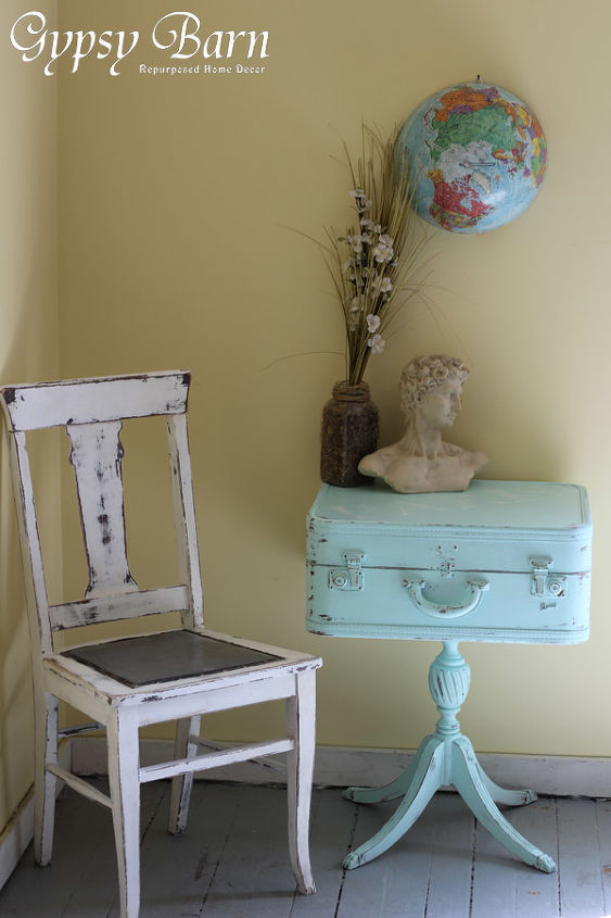 turquoise and trunks, home decor, painted furniture, repurposing upcycling