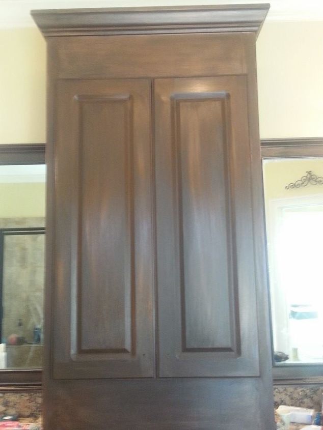 Phenomenal Kitchen & Bath Makeovers | General Finishes ... White Cabinets Painted to Look Like Wood | Hometalk