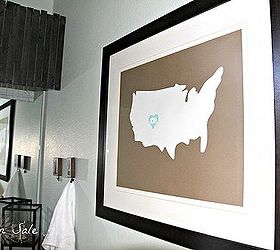diy bathroom makeover, bathroom ideas, home decor, I added a wall art piece I made a few years ago for an added touch and no money spent