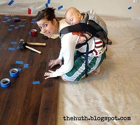 laminate floor installation, diy, flooring, how to, living room ideas, Shout out to Baby H for being a fantastic helper