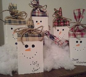 holiday blockhead snowmen tutorial, crafts, seasonal holiday decor
