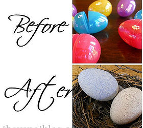 recycle boring plastic eggs and make faux robin eggs for your spring or easter decor, crafts, easter decorations, seasonal holiday decor, It s so easy to turn fake plastic eggs into cute faux robin eggs for your spring decor