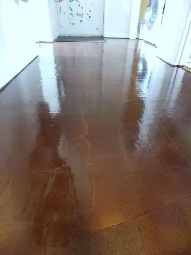 brown paper floors, diy, flooring, repurposing upcycling