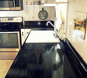 just how well do diy counter tops hold up, countertops, diy, home improvement, how to, kitchen design, six coats of poly keep them nice and durable for everyday use