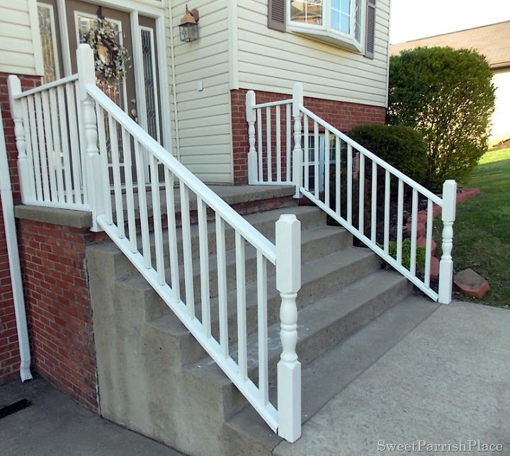 diy curb appeal painting handrails, curb appeal, decks, diy, painting