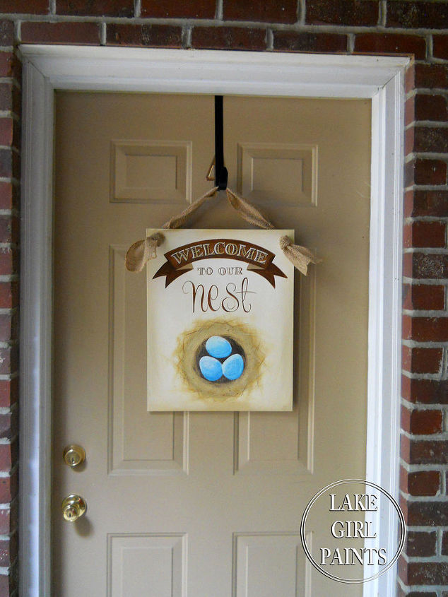 diy welcome to our nest sign, crafts