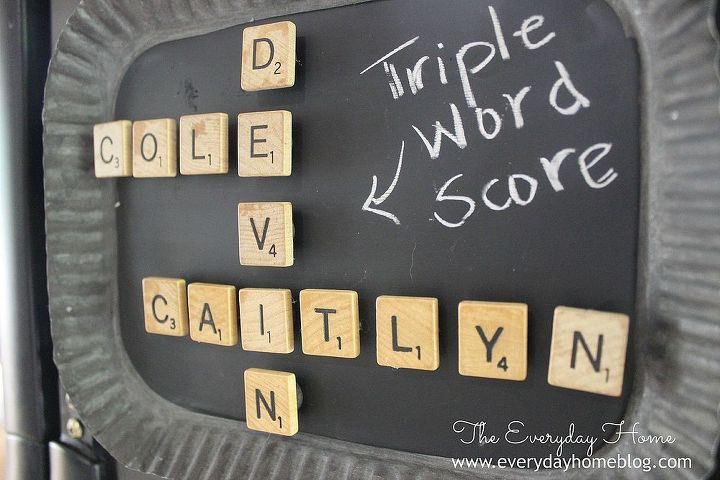 how do you spell l o v e easy with scrabble letters, crafts, and my 3 Grandloves A T R U E Triple Word Score