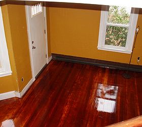 small colonial reno, diy, flooring, home decor, home improvement, how to, kitchen design, living room ideas, Livingroom After floors refinished and walls painted
