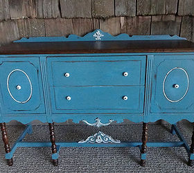 anything blue friday features, home decor, painted furniture, A buffet gets a great makeover