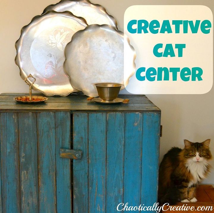 creative cat litter center, painted furniture, pets animals, repurposing upcycling