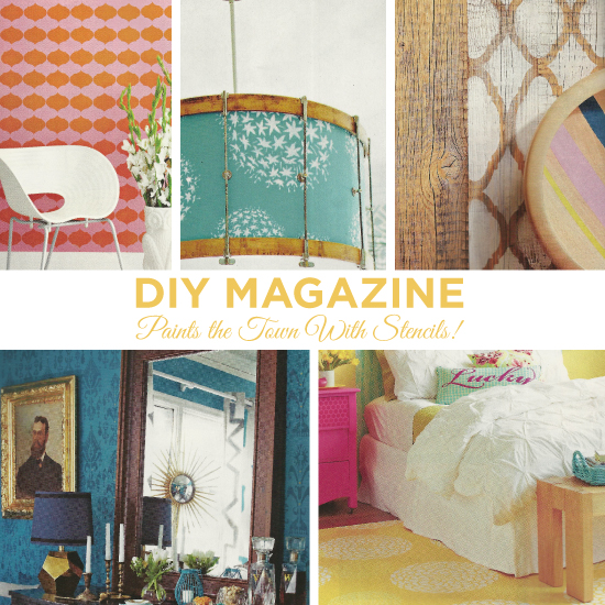 diy magazine paints the town with stencils, crafts, paint colors, painting, wall decor