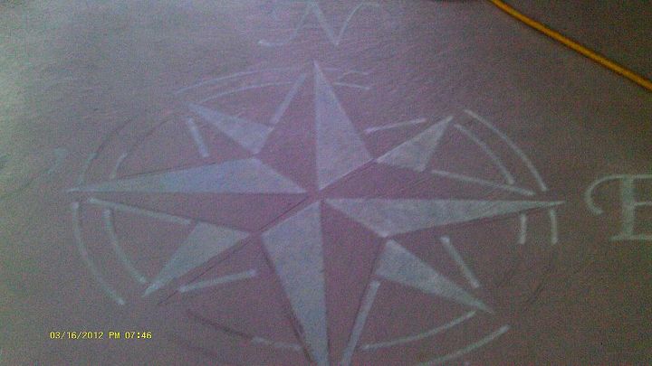 featured photos, We engraved this compass into the surface of the concrete