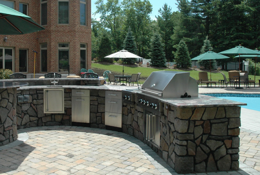why choose a built in bbq for your outdoor kitchen, outdoor living, patio, Dream Outdoor Kitchen It can include an island curved straight U or L shaped countertops of any serviceable material amenities such as storage drawers fridge ice maker sink bar trash and towel drawers