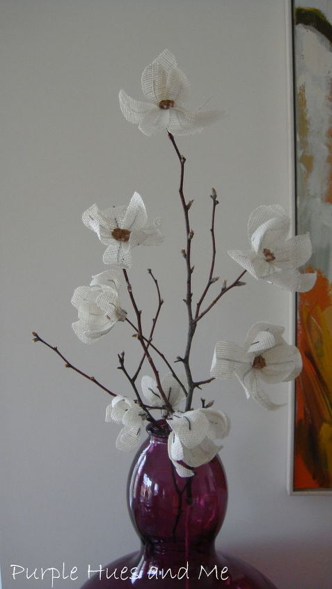 how to make burlap magnolia flowers, crafts, repurposing upcycling