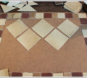 faux tile backsplash, diy, how to, kitchen backsplash, kitchen design, tiling, Here I started laying out my design