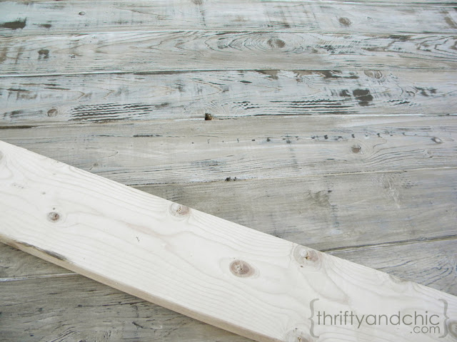 the trick to making new wood look old and weathered, diy, how to, painted furniture, rustic furniture, woodworking projects, Here s the difference between the new pine and the old pine