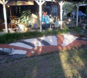 my landscaping adventure, landscape, outdoor living, almost finished and ran out of red chips go figure