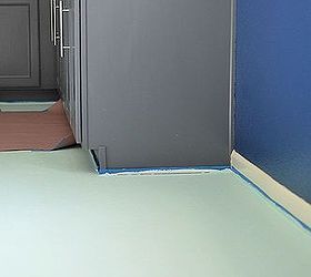 diy painted and stenciled linoleum floor