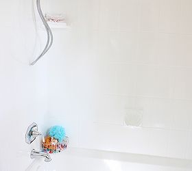how to update an ugly bathtub for less than 30, bathroom ideas, diy, home decor, After Clean White Modern Bathtub