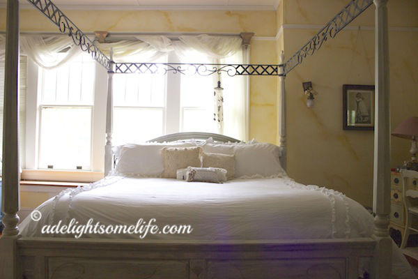 french impressions part ii the bed transformed, bedroom ideas, home decor, painted furniture, after