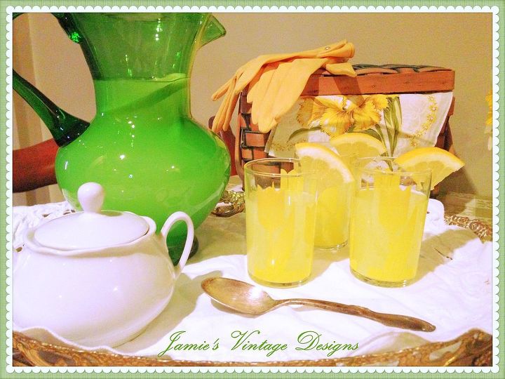 a yellow and green spring kitchen display, home decor, kitchen design, seasonal holiday decor