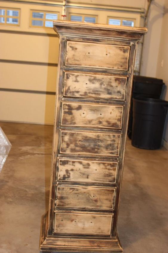 old chest refurbishing, painted furniture, sanding process