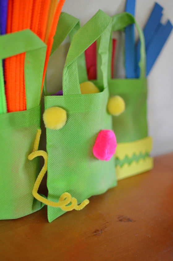 monster bag favors and craft for a kiddo party, crafts, Monster Bag Party Kid s Party Party Supplies Craft Supplies kidscraft DIY summerstyle gifting favoriteproject