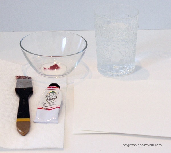 how to make watercolor valentine cards, crafts, seasonal holiday decor, valentines day ideas, Here s what you need blank watercolor paper greeting cards I purchased a 25 pack Cheap Joes Goof Proof greeting cards watercolor paints paintbrush select a waterclor flat brush for a clean edge bowl for mixing paint glass of water paper towels