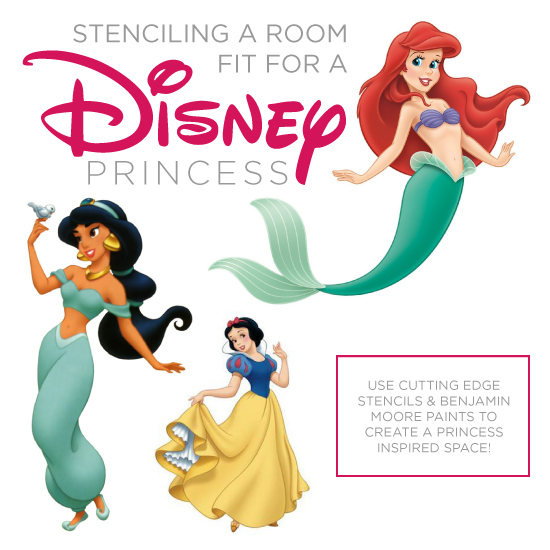 stenciling a room fit for a disney princess, bedroom ideas, home decor, painting