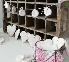 diy clay valentine hearts banner, crafts, seasonal holiday decor, valentines day ideas, DIY clay Valentine hearts